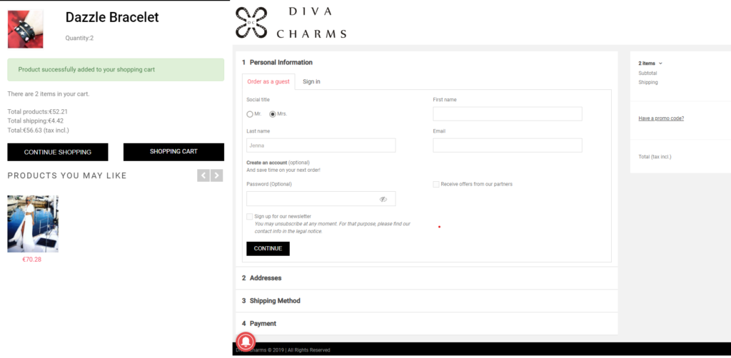 DivaCharms-page-paiement-checkout