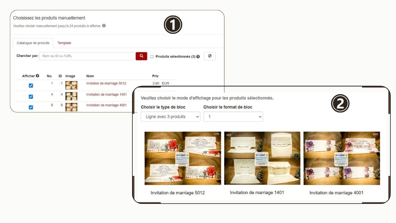 ajouter produits newsletter ecommerce manuellement